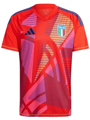 Italy maglia del portiere divisa da calcio arancione maglia da calcio per abbigliamento sportivo da uomo 2024-2025